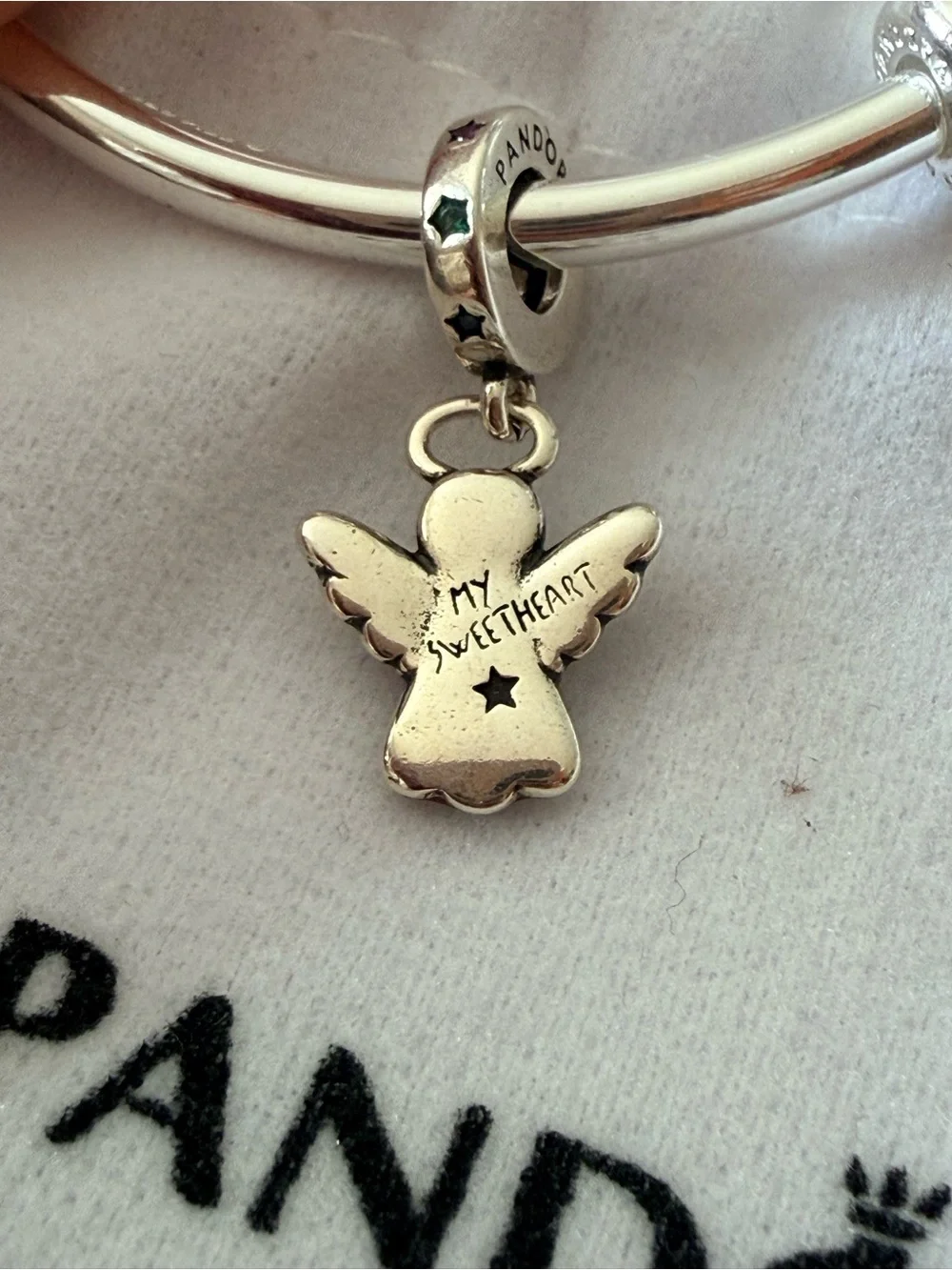 Pandora Gingerbread Angel Dangle Charm